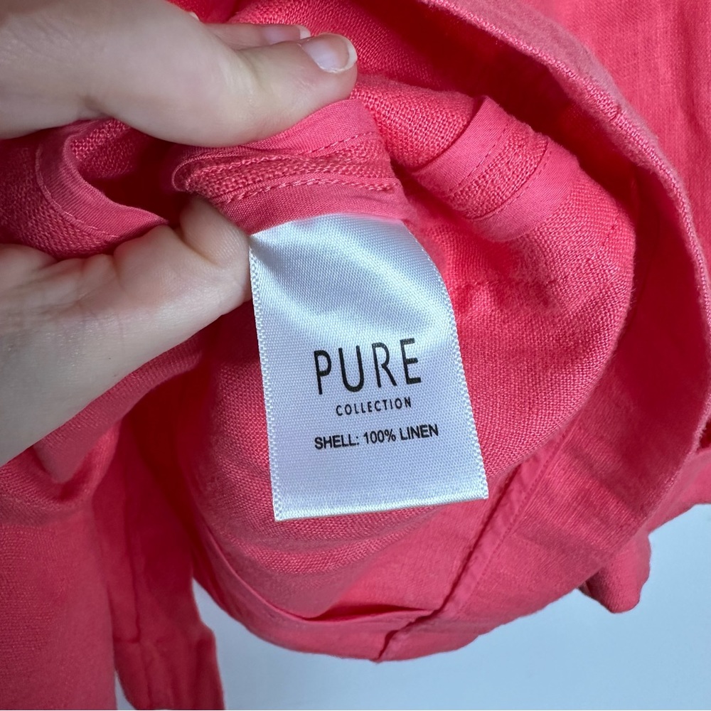 Pure Collection Pink Linen Jacket - Picture 4 of 5
